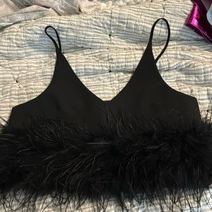 Feather buddy love crop top